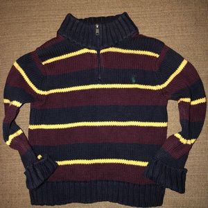 Ralph Lauren Burgundy, Navy & Yellow Sweater 24M